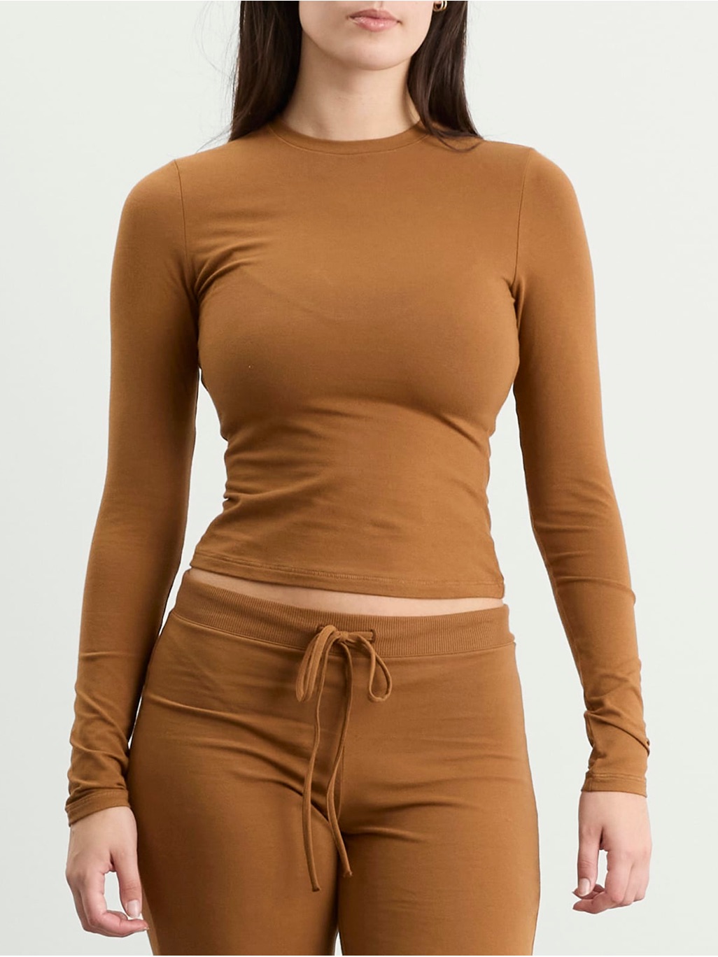 Skims (G15) Cotton Jersey Long Sleeve T-Shirt 3x Chai Nwot